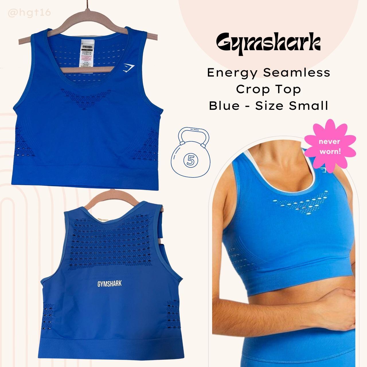 Gymshark Energy Seamless Crop Top - Blue