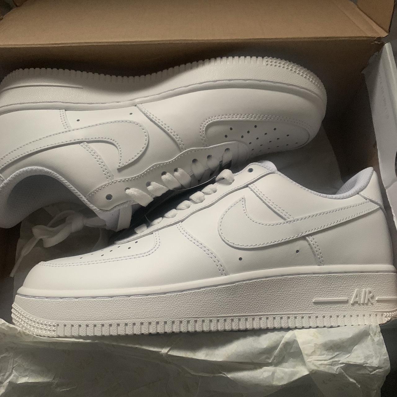 Unworn white air forces ( with box and tags) - Depop