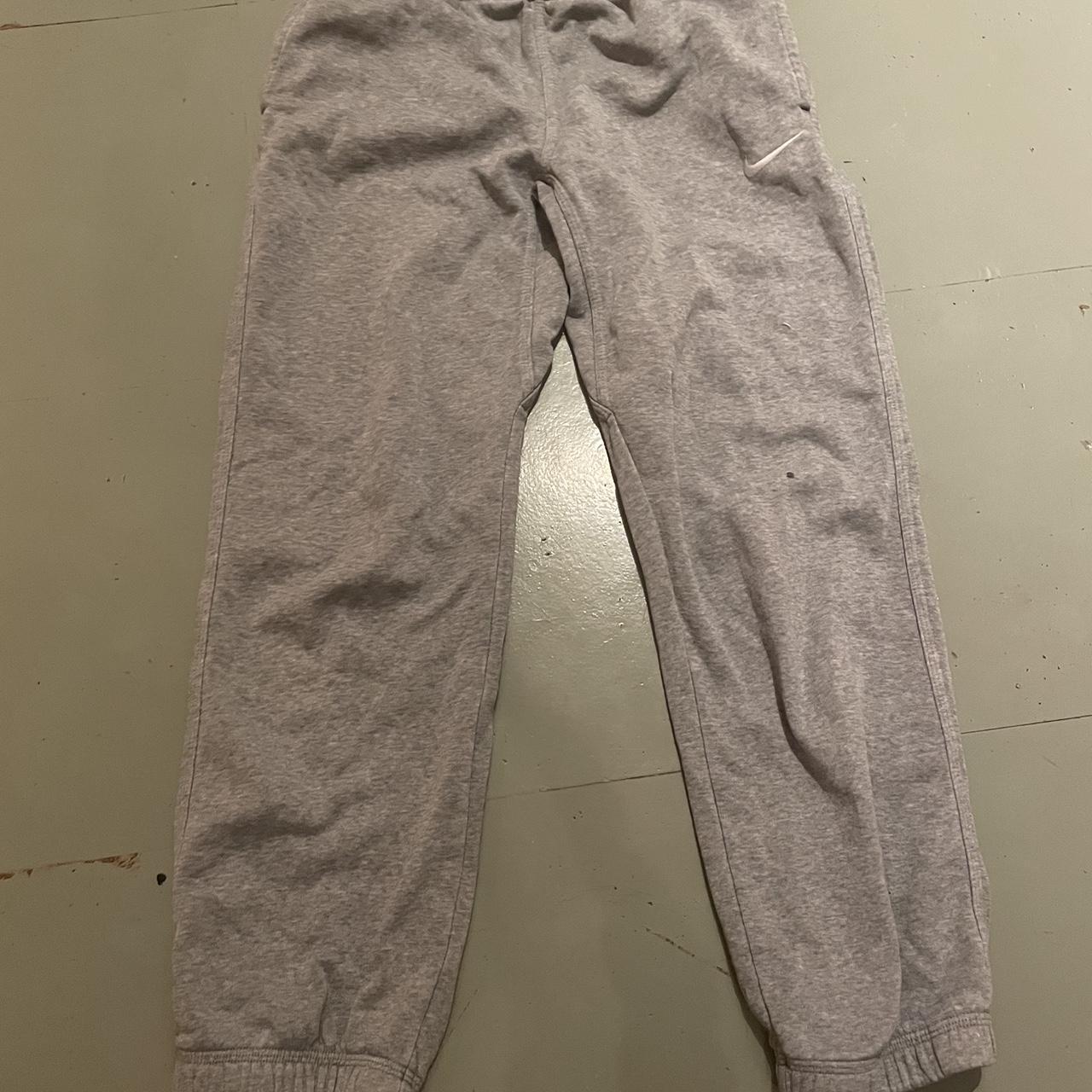 mens grey nike cuffed joggers