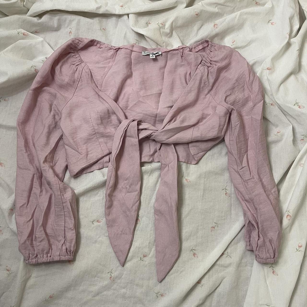 Fashion Nova Women's Pink Blouse Depop