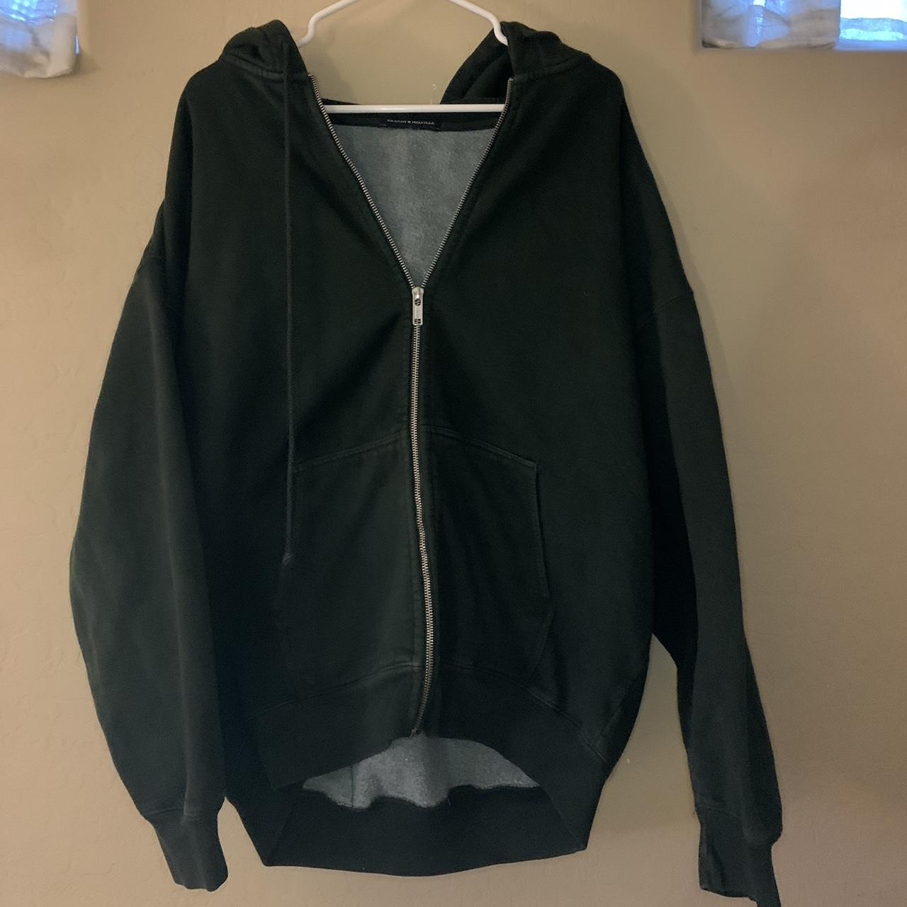 dark green brandy melville Christy hoodie One size,... - Depop