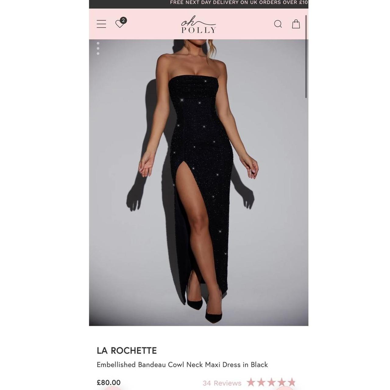 Oh Polly Women's Black Dress | Depop