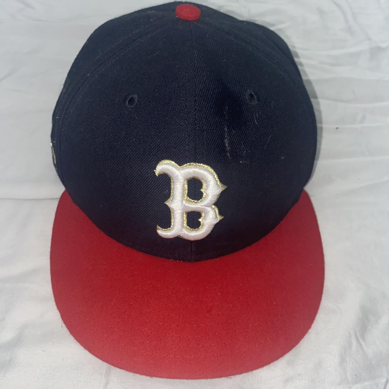 Boston Red Sox 8X WORLD SERIES CHAMPS RED-BOTTOM Navy Fitted Hat