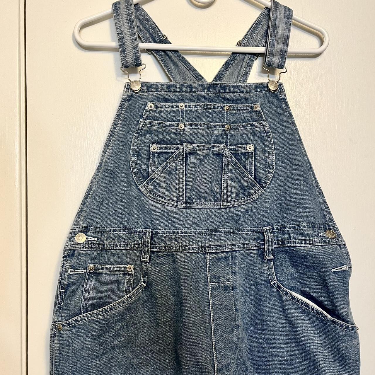 American Eagle Women's Navy and Blue Dungarees-overalls | Depop