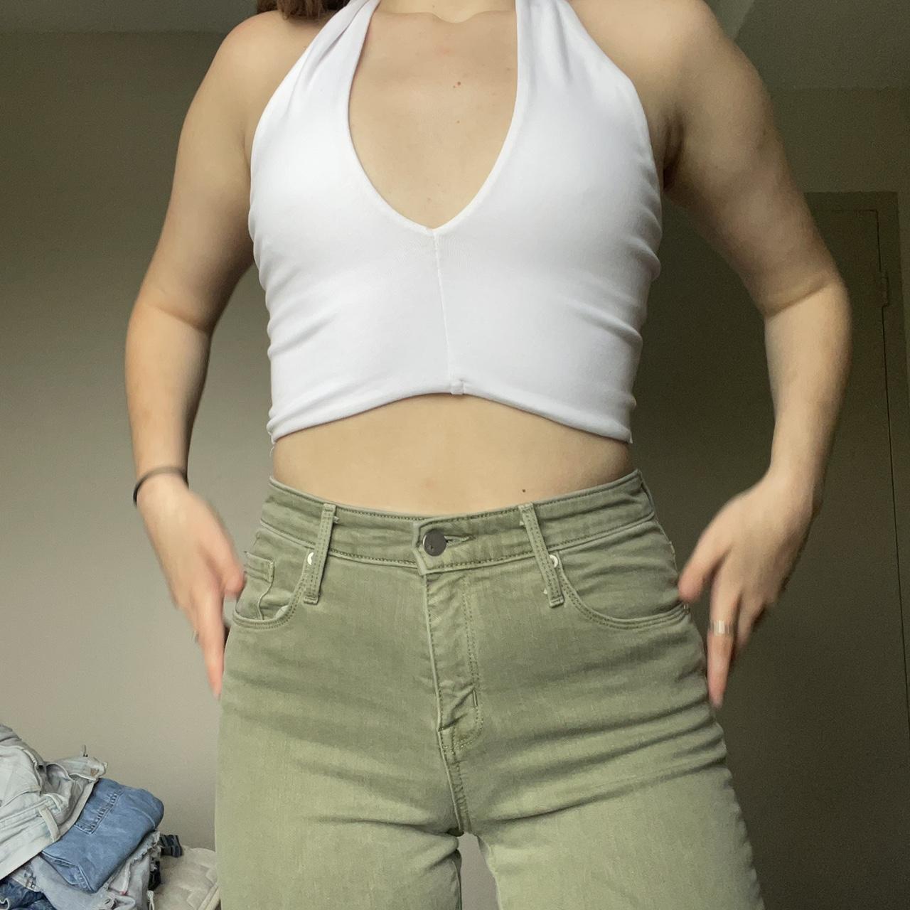 Mossimo Women's Green Jeans Depop