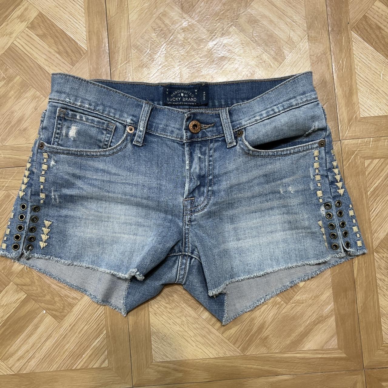 Lucky Brand low waist jean shorts #jeanshorts - Depop