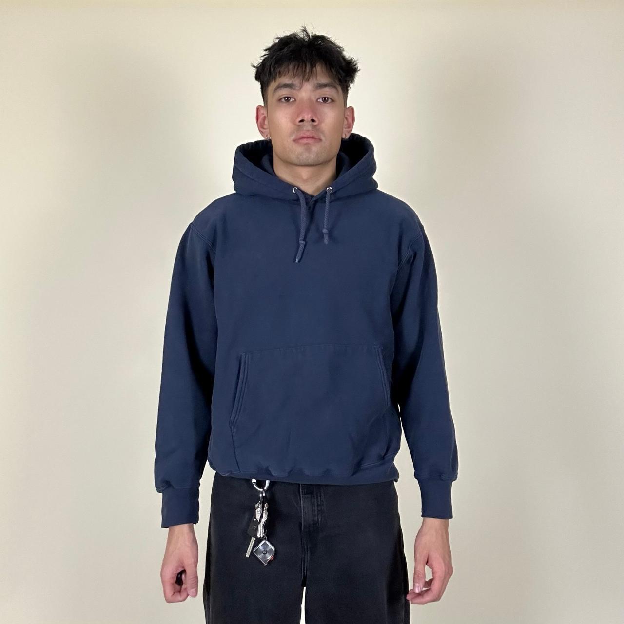 Champion Men's Navy Hoodie | Depop