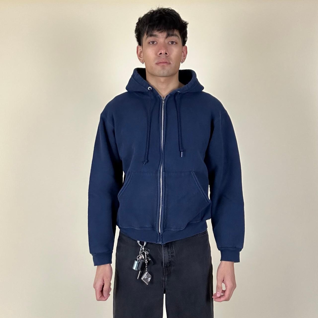 Fruit Of The Loom Men's Navy And Blue Hoodie 