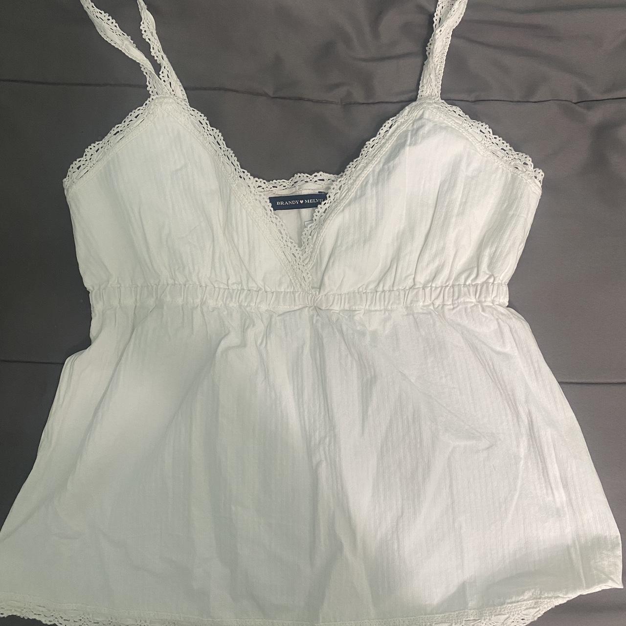 new with tags brandy Melville white babydoll top!... Depop