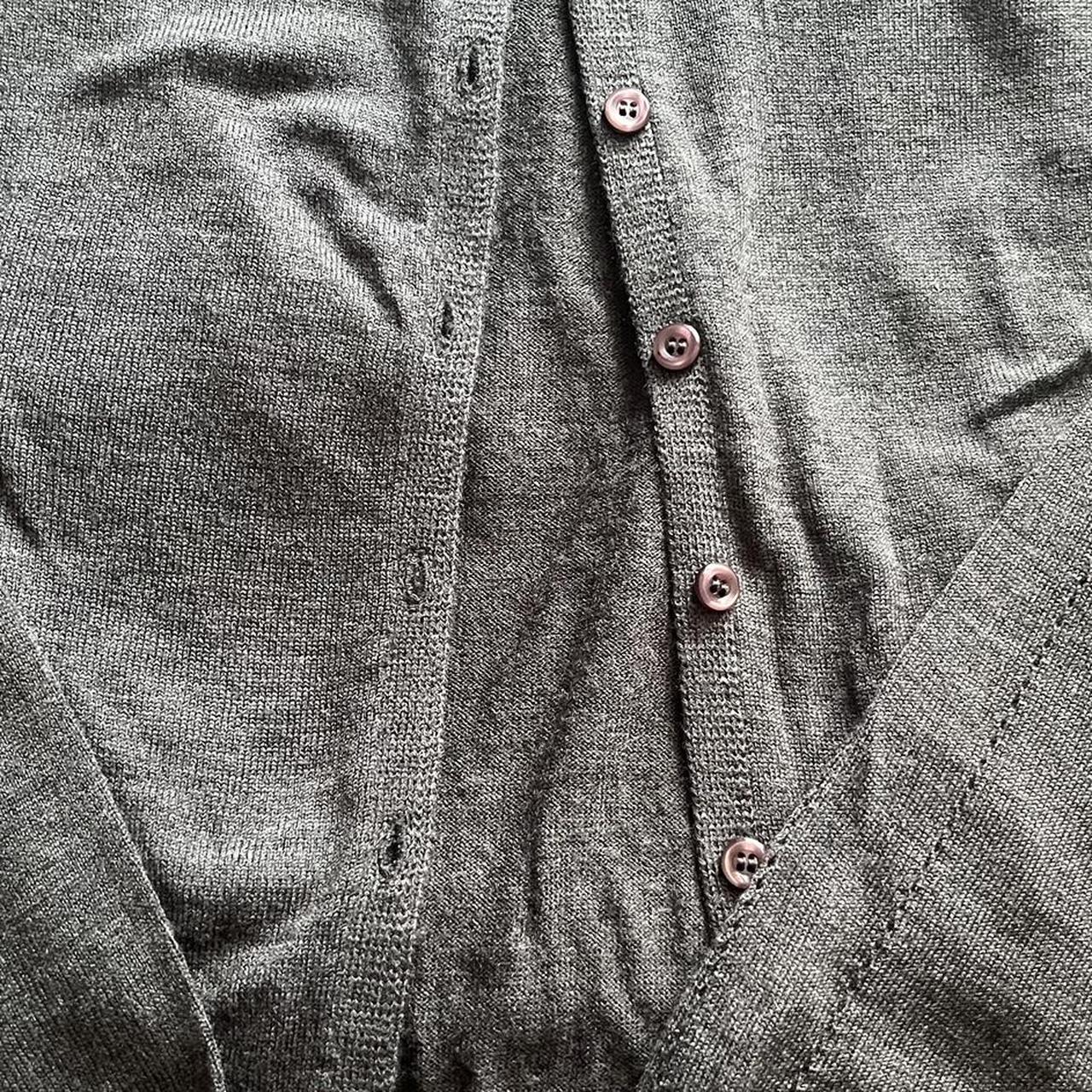 vintage lightweight dark grey cardigan brand : the... - Depop