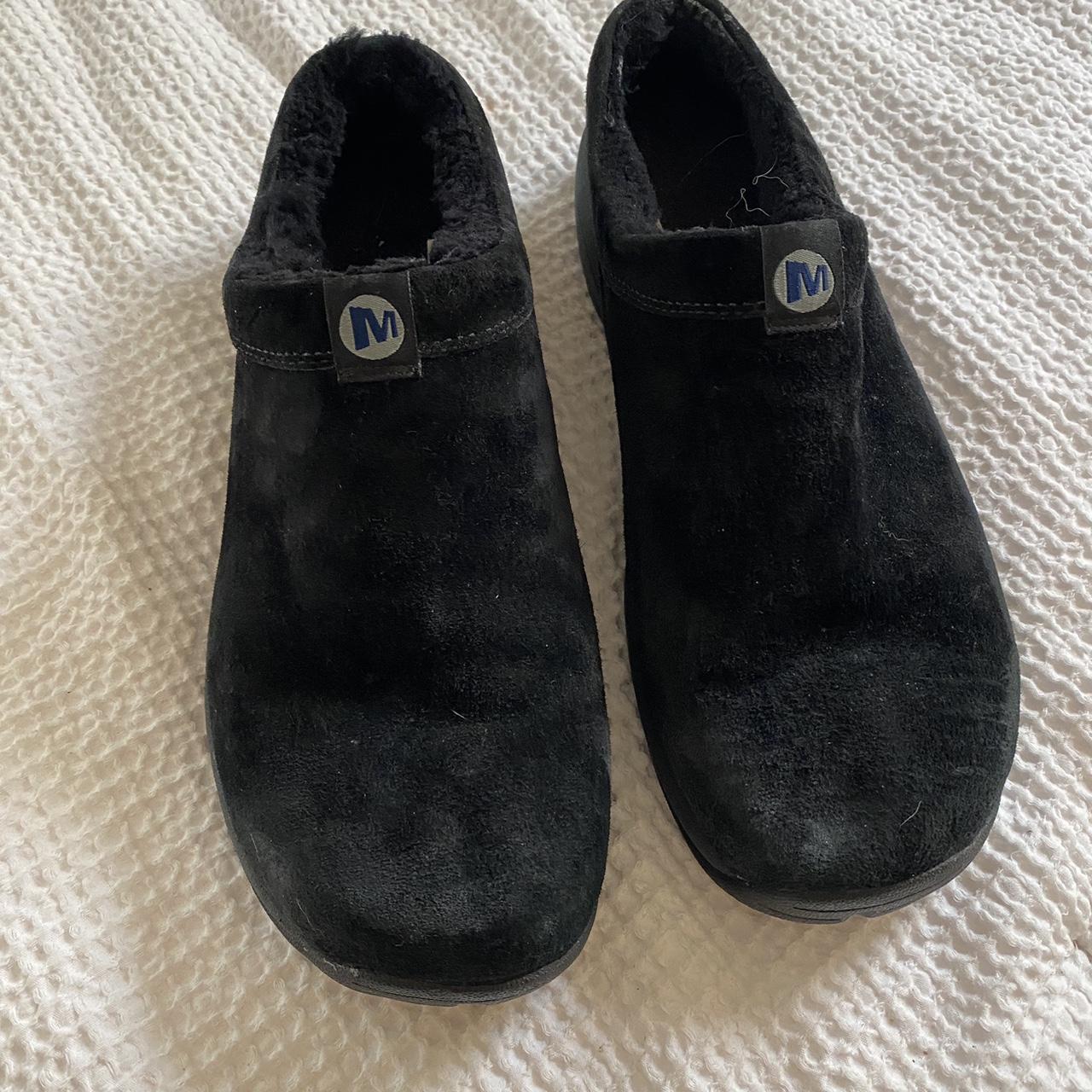 merrell leather clogs