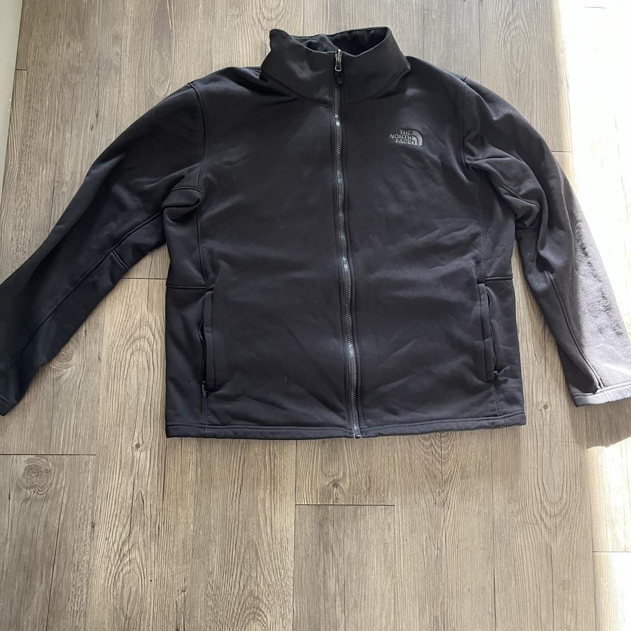 The North Face black zip up sweater - Depop