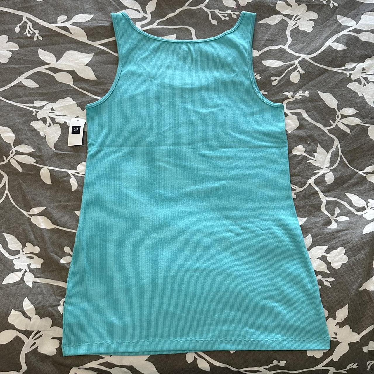 Gap Women's Blue and White Vest Depop