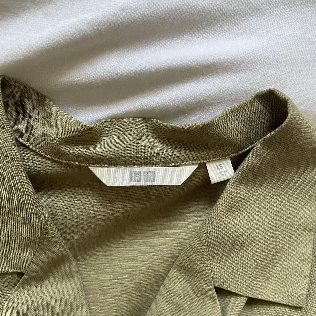 UNIQLO Women's Khaki and Green Shirt | Depop