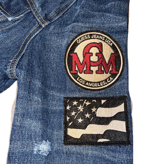 Guess Dillon Embroidered Flags Jean Jacket FREE... - Depop