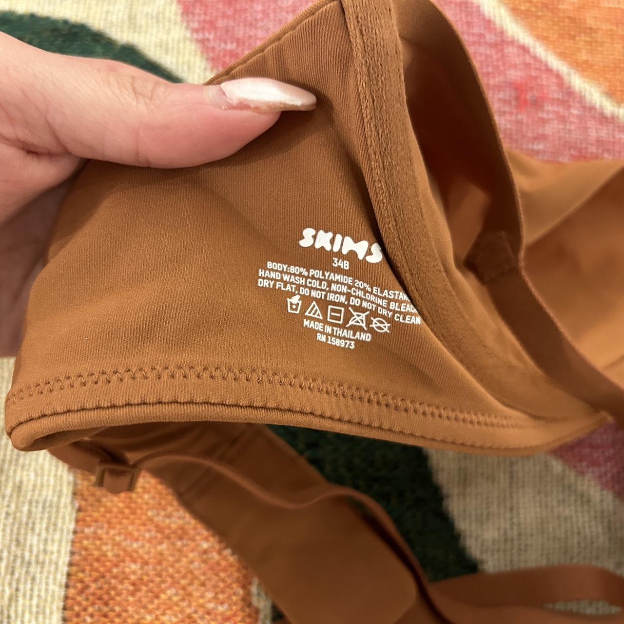 Skims unlined Demi bra in bronze. Size 34B. Brand