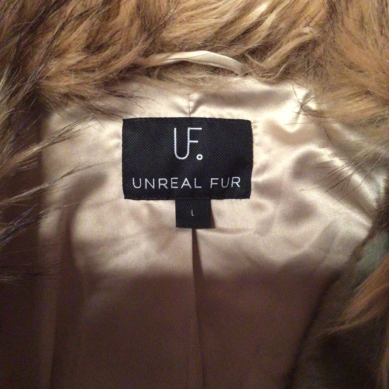 Unreal Fur Women's Coat - Brown/Multi - L – Brown… - image 2