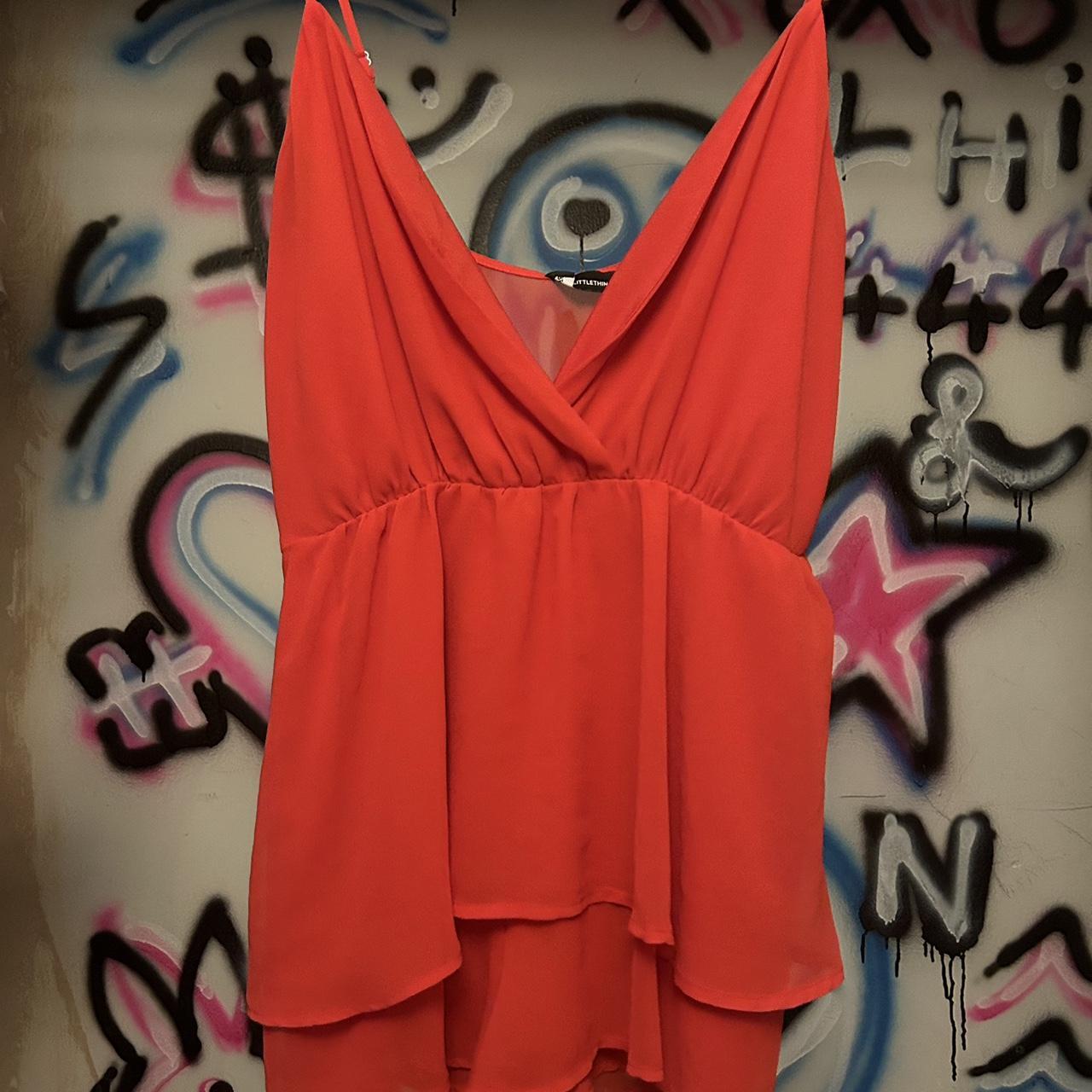 CUTE PLT red playsuit size 14 would fit sizes 10-14... - Depop