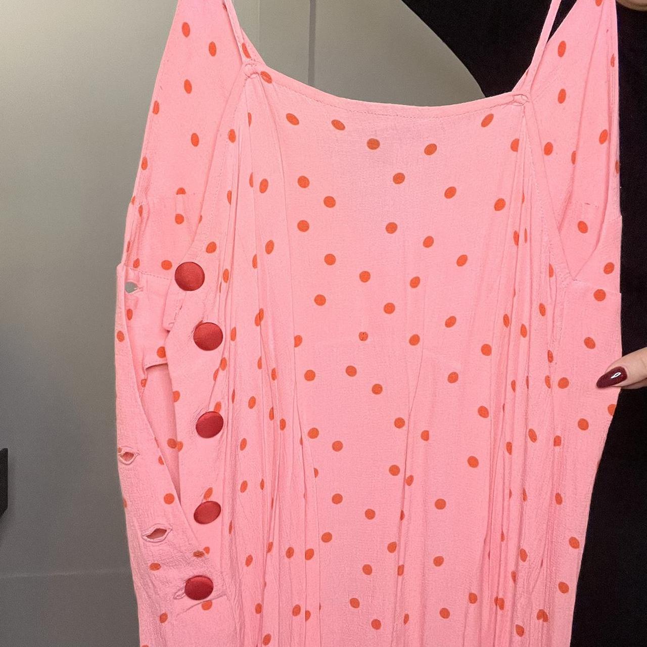 Topshop pink clearance polka dot dress