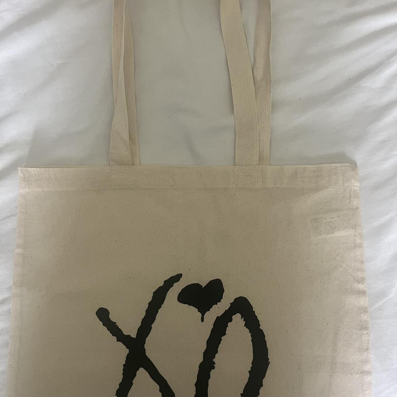 White logo hotsell The Weeknd tote bag merch xo