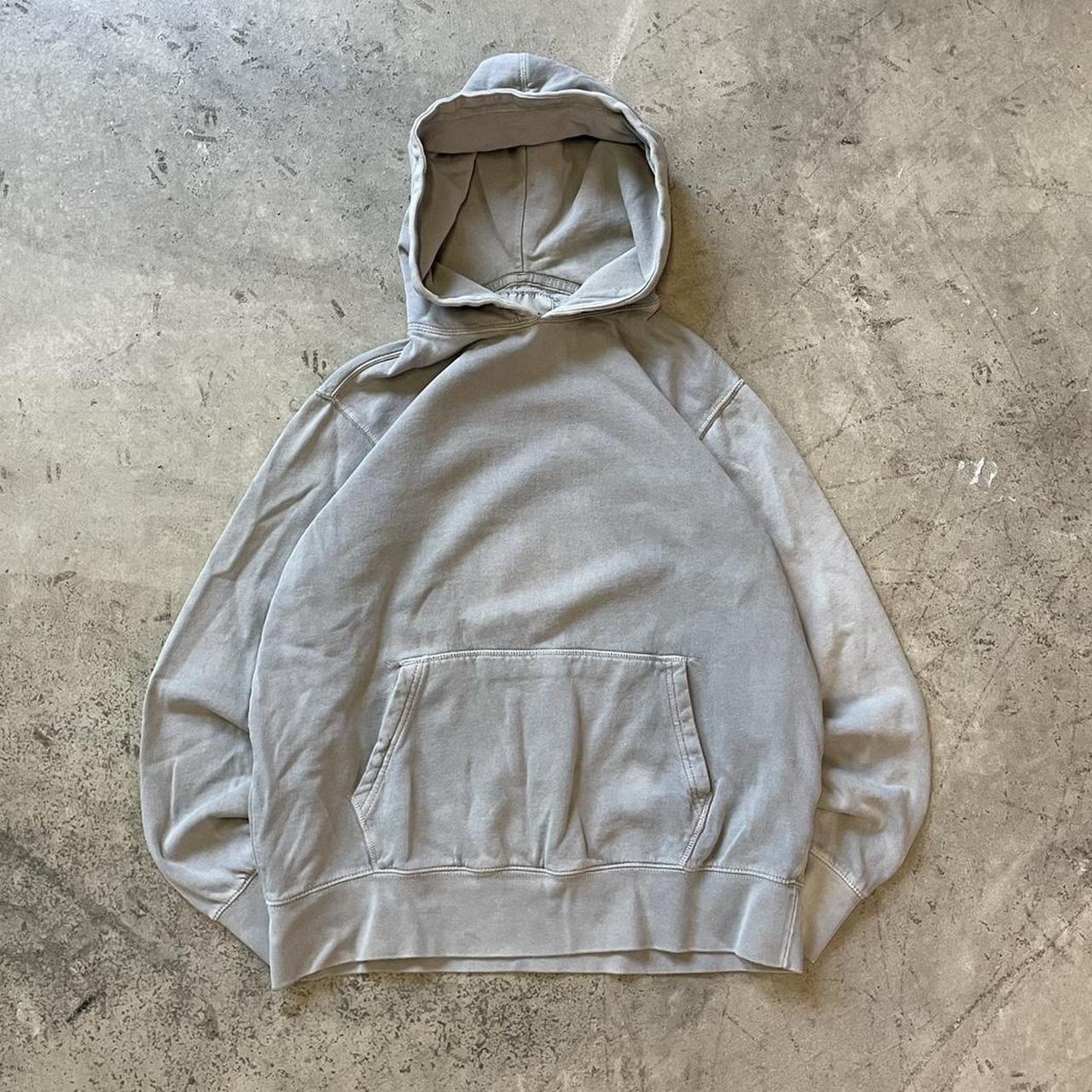 vintage faded cream heavyweight hoodie size large... Depop