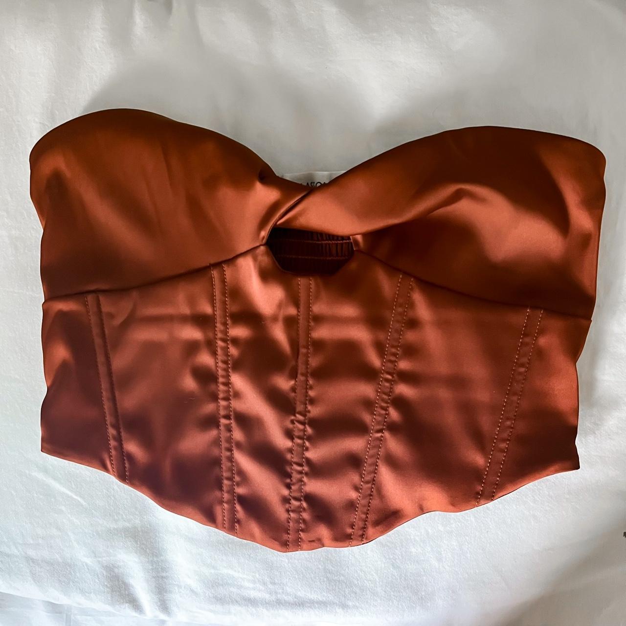 Glassons Womens Orange Corset Depop 1864