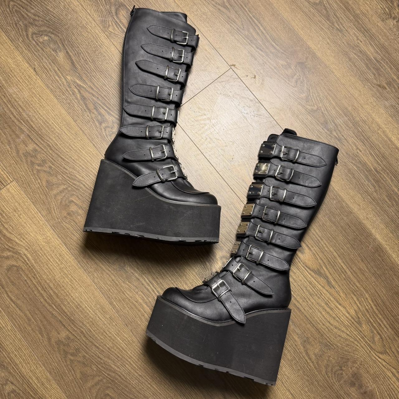 Demonia Women's Platform Boots - Black - US 9 – B… - image 1