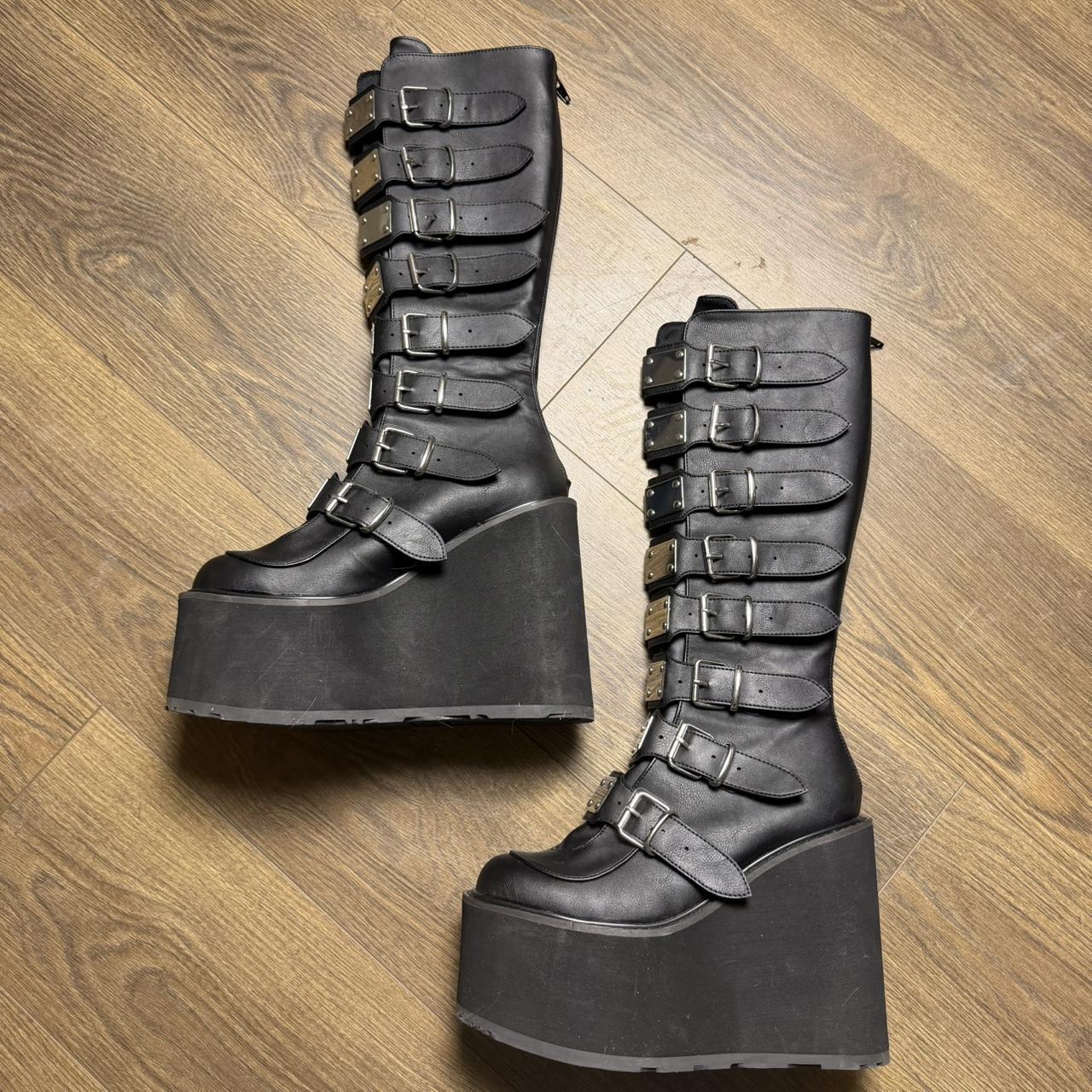 Demonia Women's Platform Boots - Black - US 9 – B… - image 3