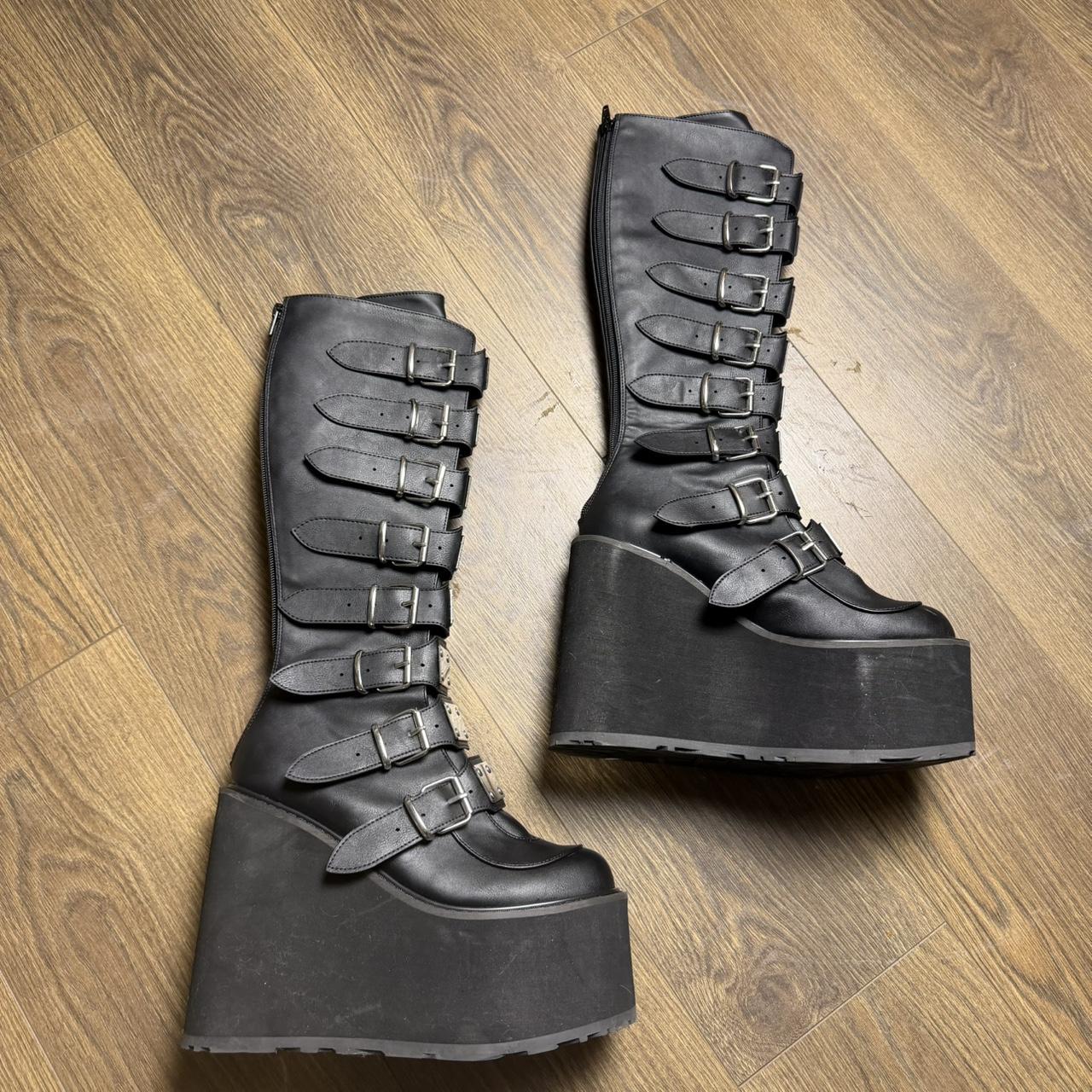 Demonia Women's Platform Boots - Black - US 9 – B… - image 2