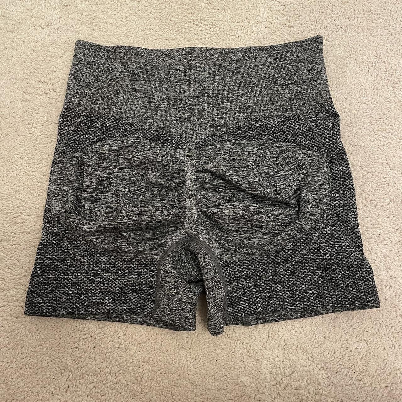 Grey marl contour gym shorts The most flattering... - Depop