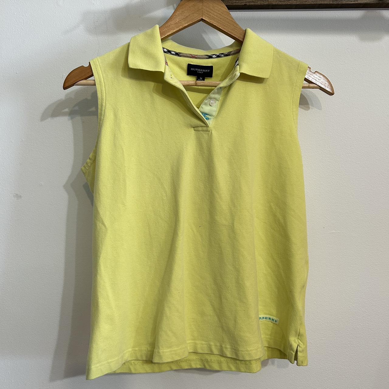 BURBERRY GOLF WOMENS COLLARED TANK TOP burberry... Depop