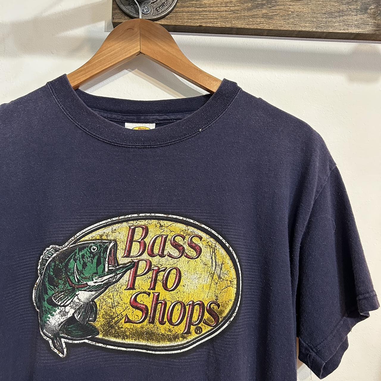 Navy Blue Bass Pro Shop T-shirt #navyblue... - Depop