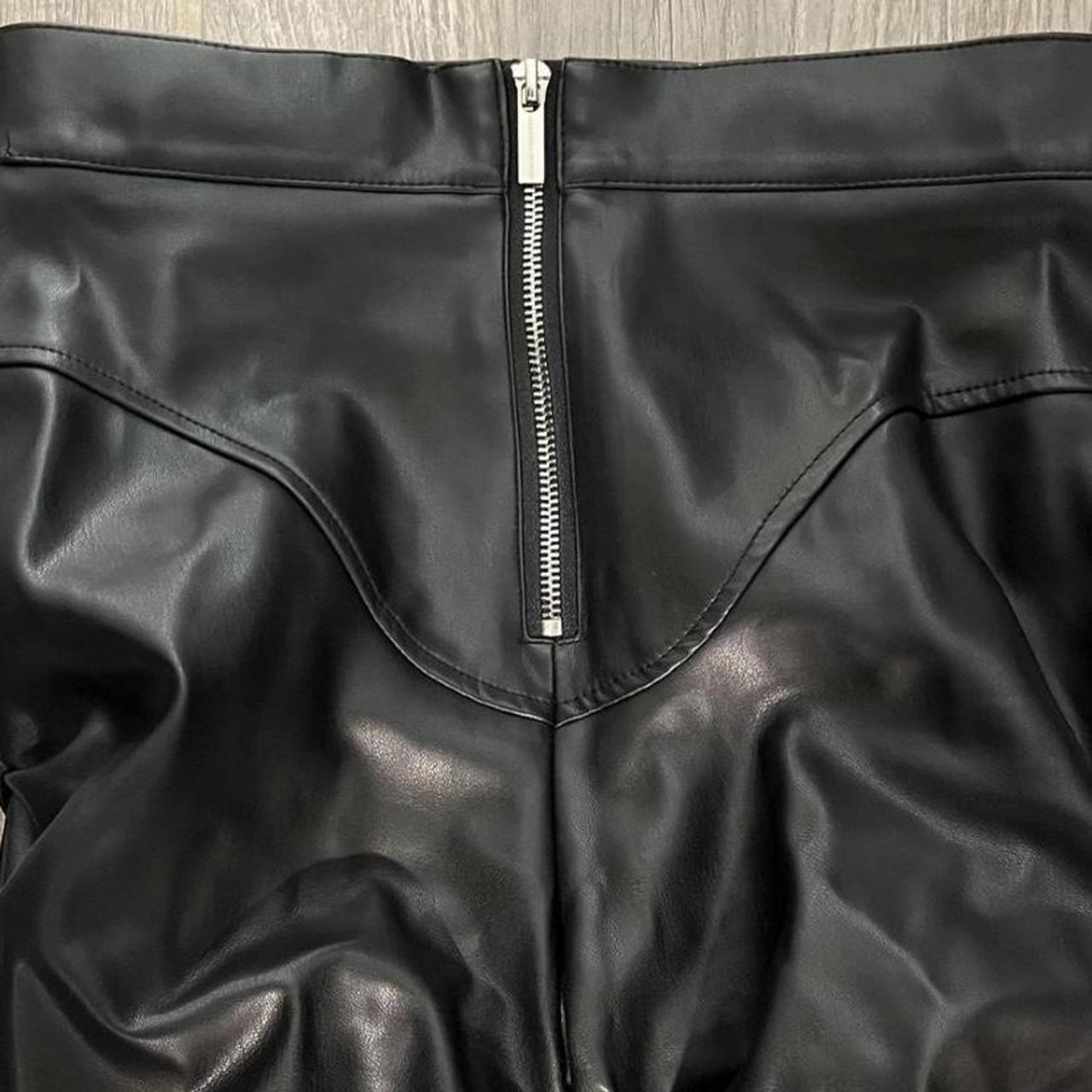 Maniere de voir tacked vegan leather trousers Uk... - Depop