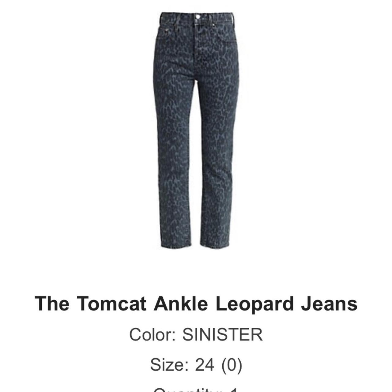 Mother The Tomcat Ankle Leopard Blue 2024 Jeans