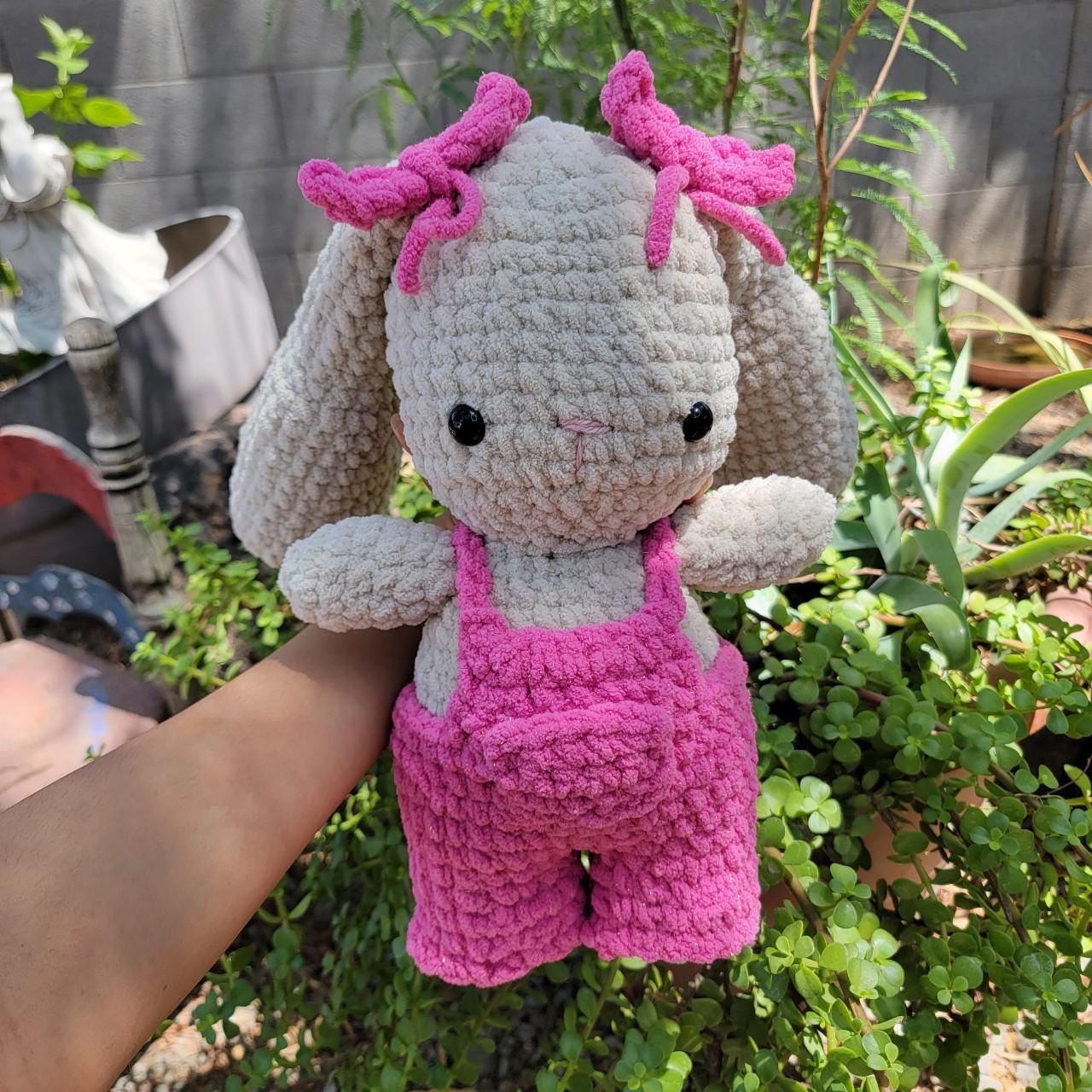 Most adorable handmade crochet light tan brown bunny - Depop