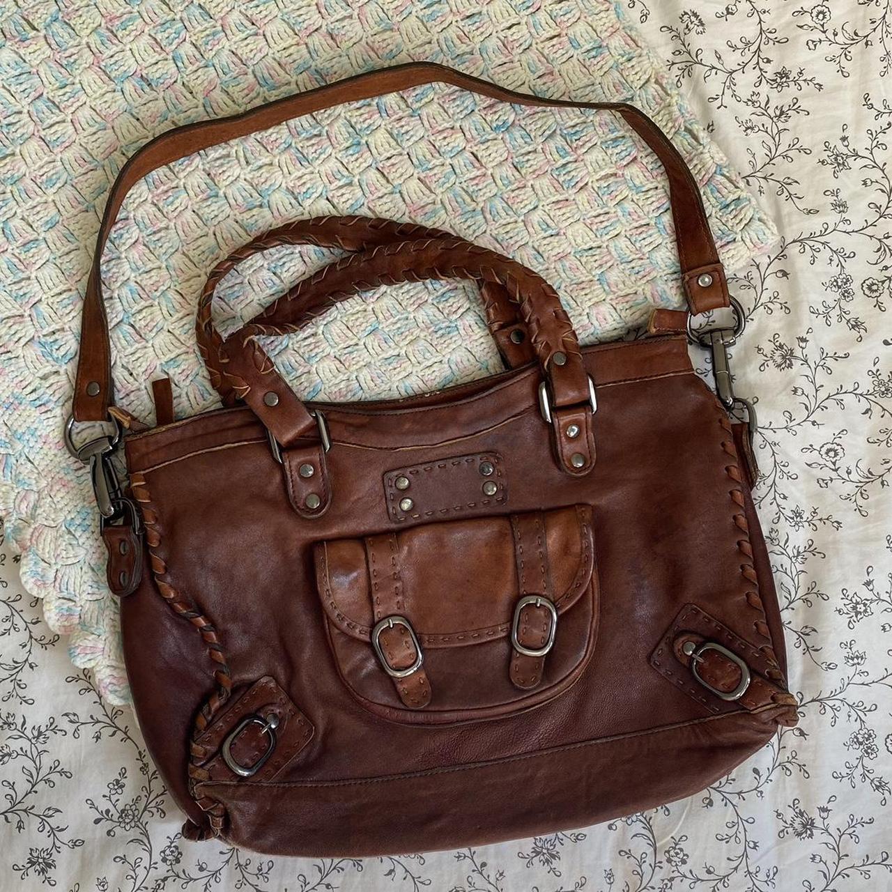carla mancini genuine brown leather purse carla... - Depop