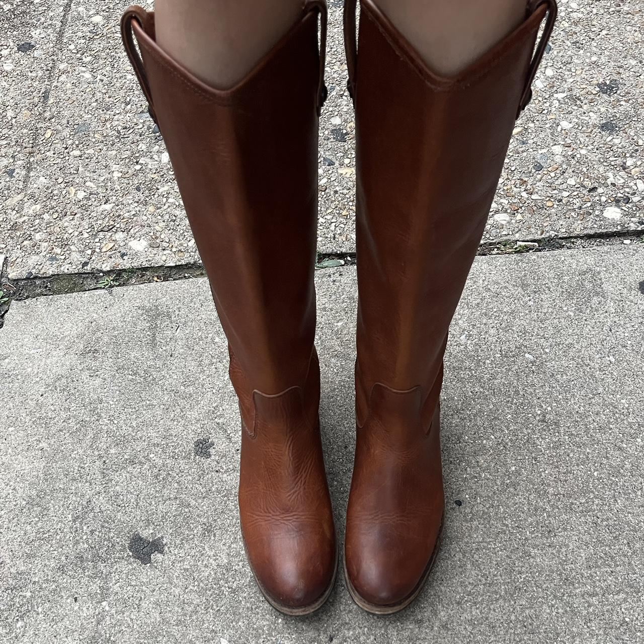 frye leather boots womens