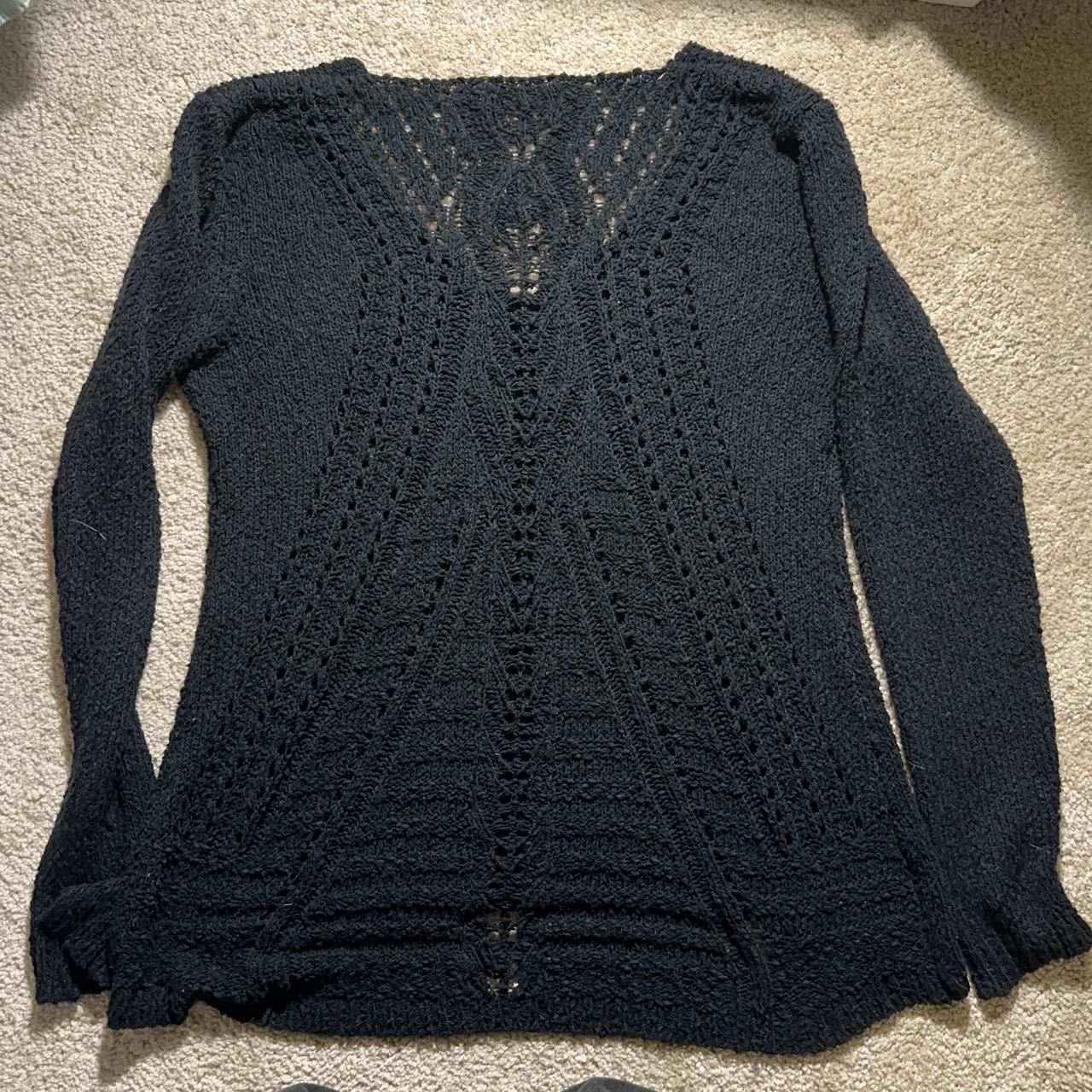 brandy melville sweater v neck very see through, - Depop