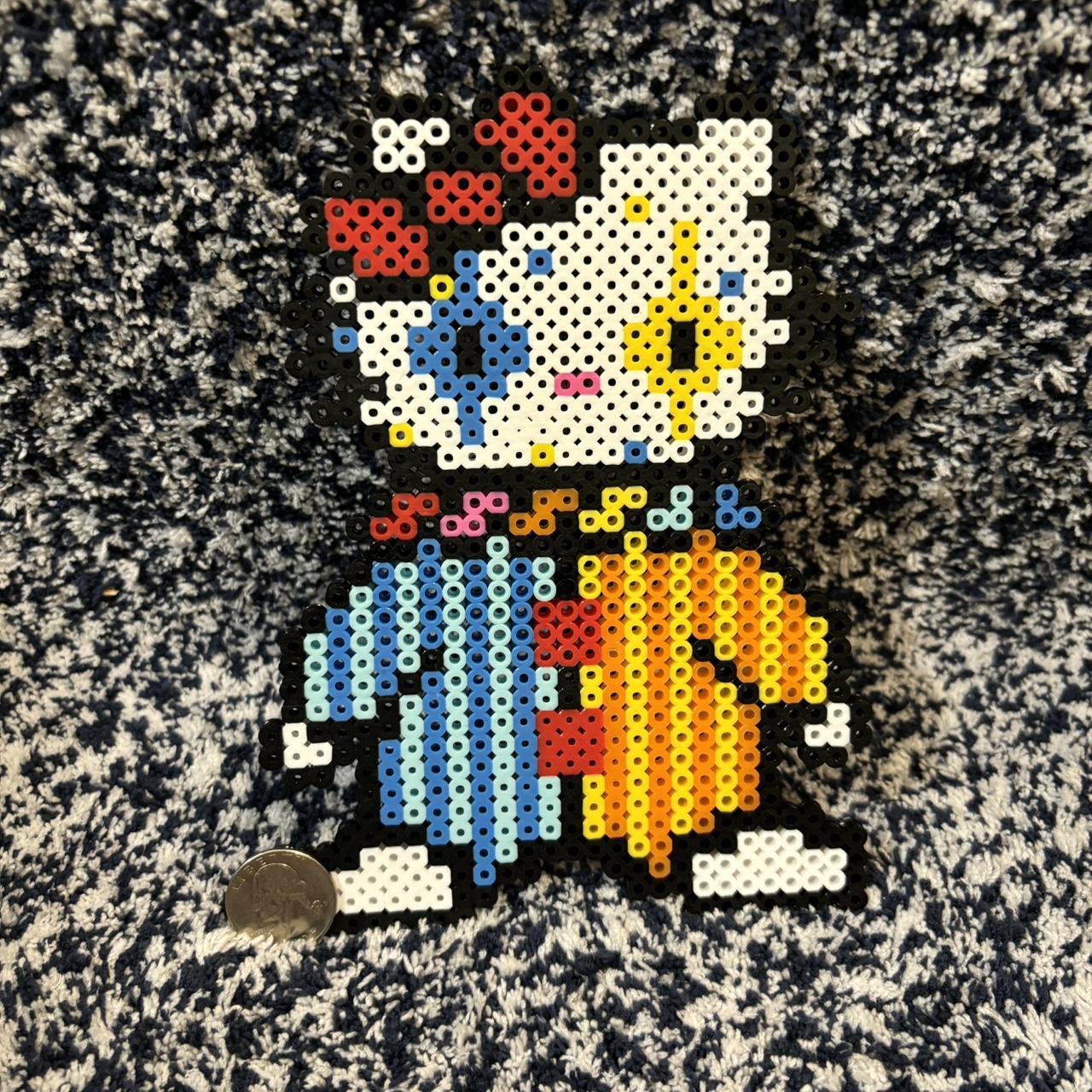 Hello Kitty Hama Beads Mini Perler Beads 3D Hello Kitty Bow Fused