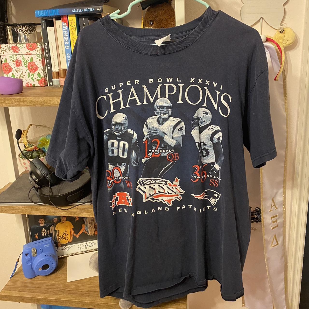 Vintage t shirt Tom Brady New England patriots - Depop