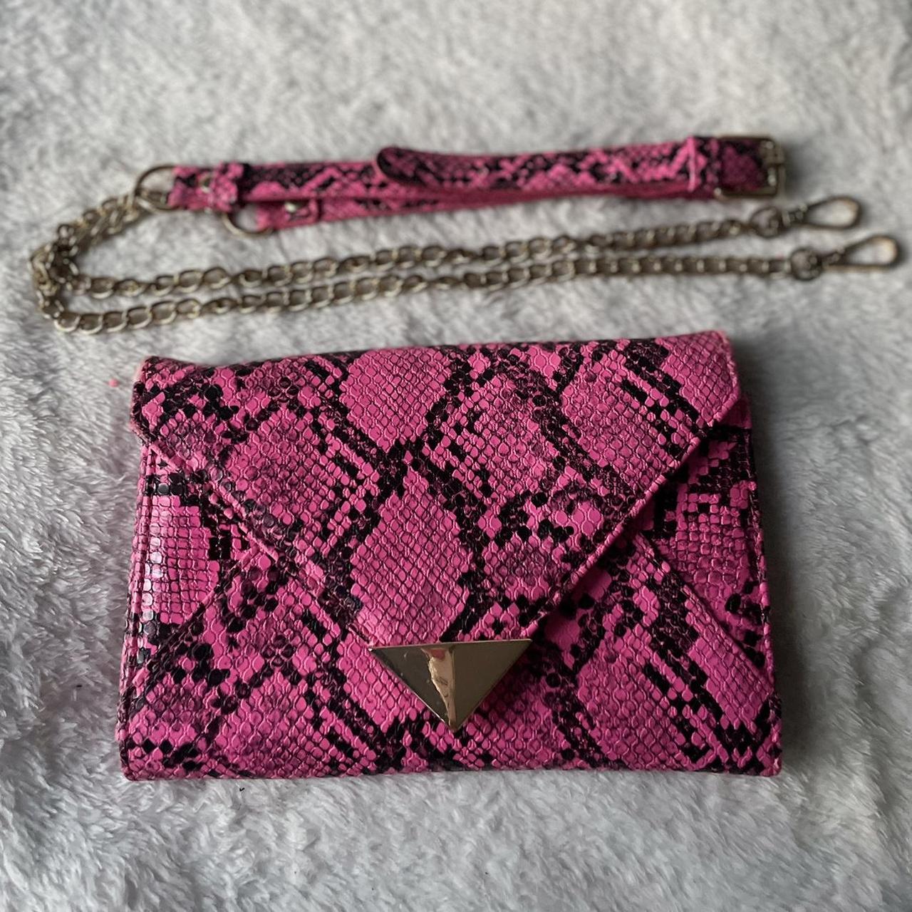 Pink snakeskin purse best sale