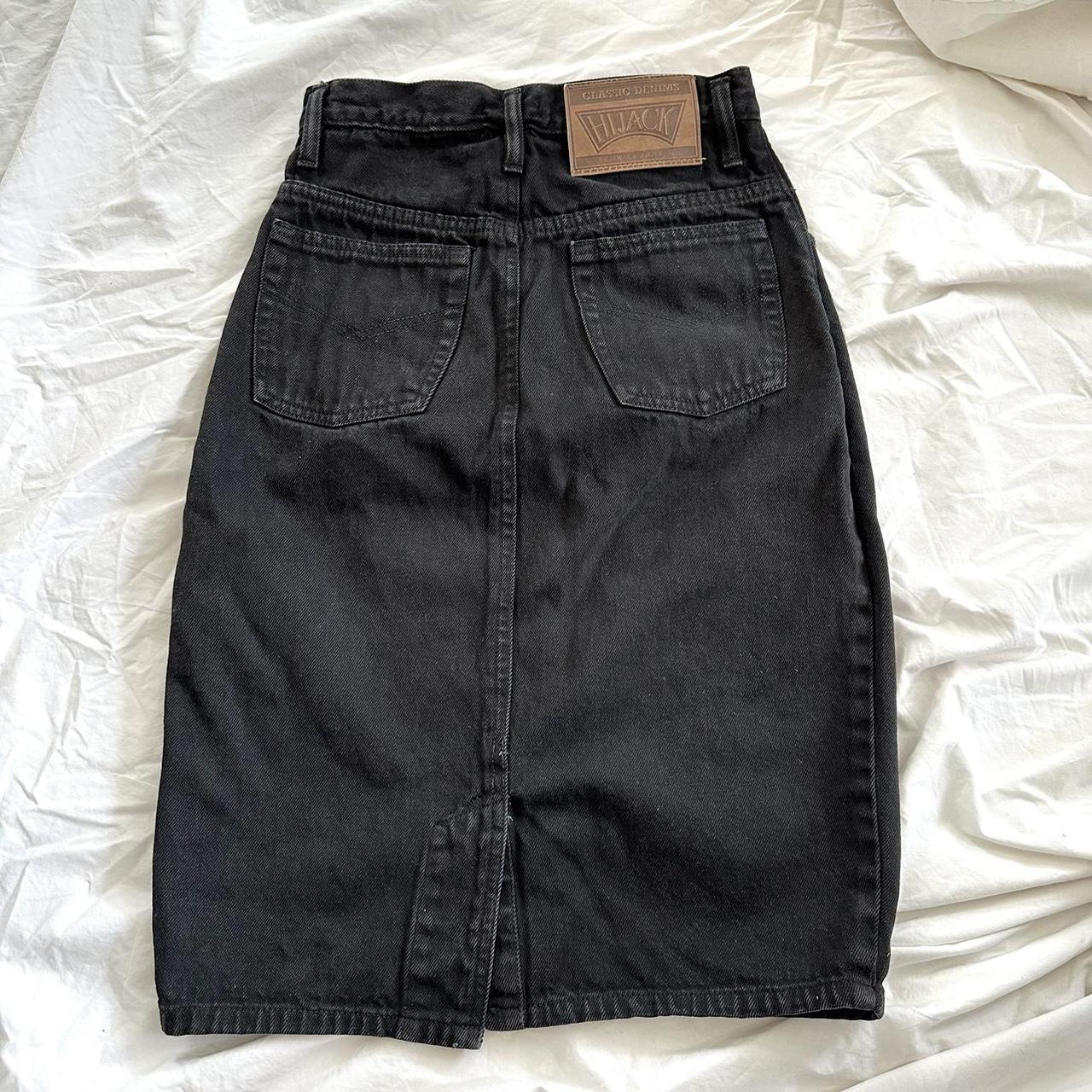 Black jean skirt outlet vintage