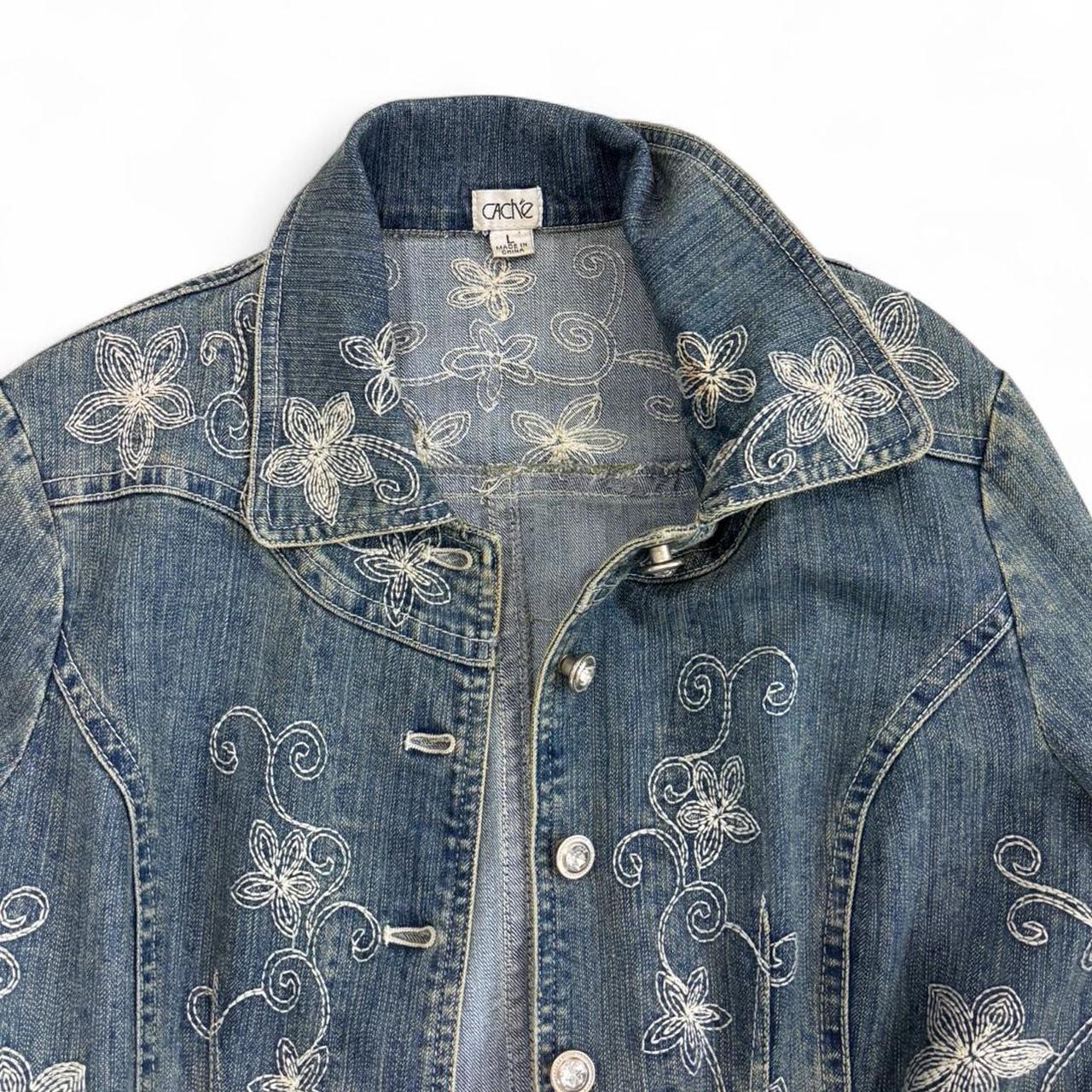 Cache Women's Jacket - Blue - M – Cache Embroider… - image 2