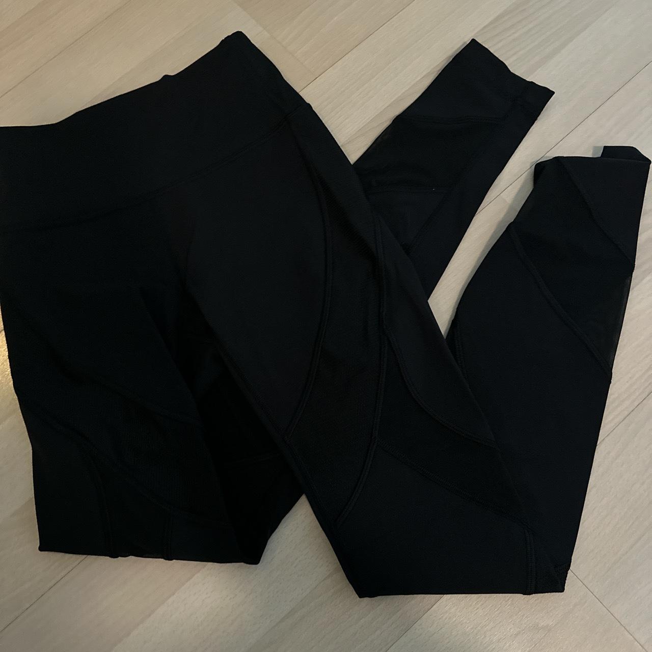 Lululemon mesh black leggings Depop