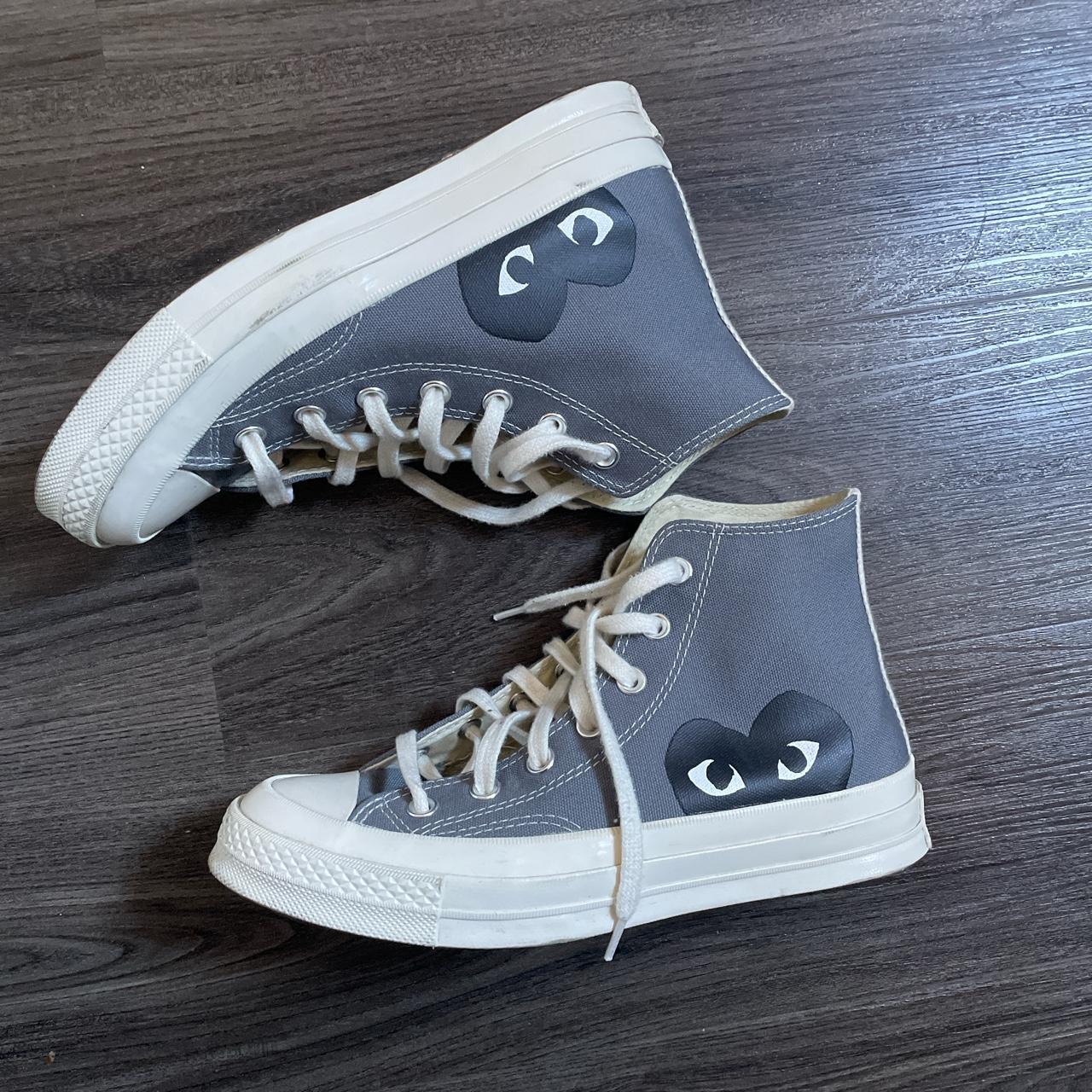 cdg grey converse good condition don’t really wear... - Depop