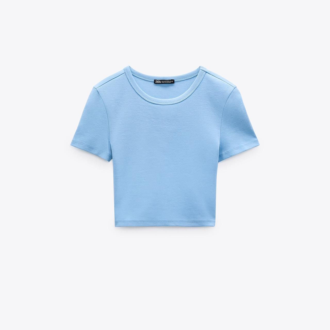 Zara Women's Blue Croptop Depop