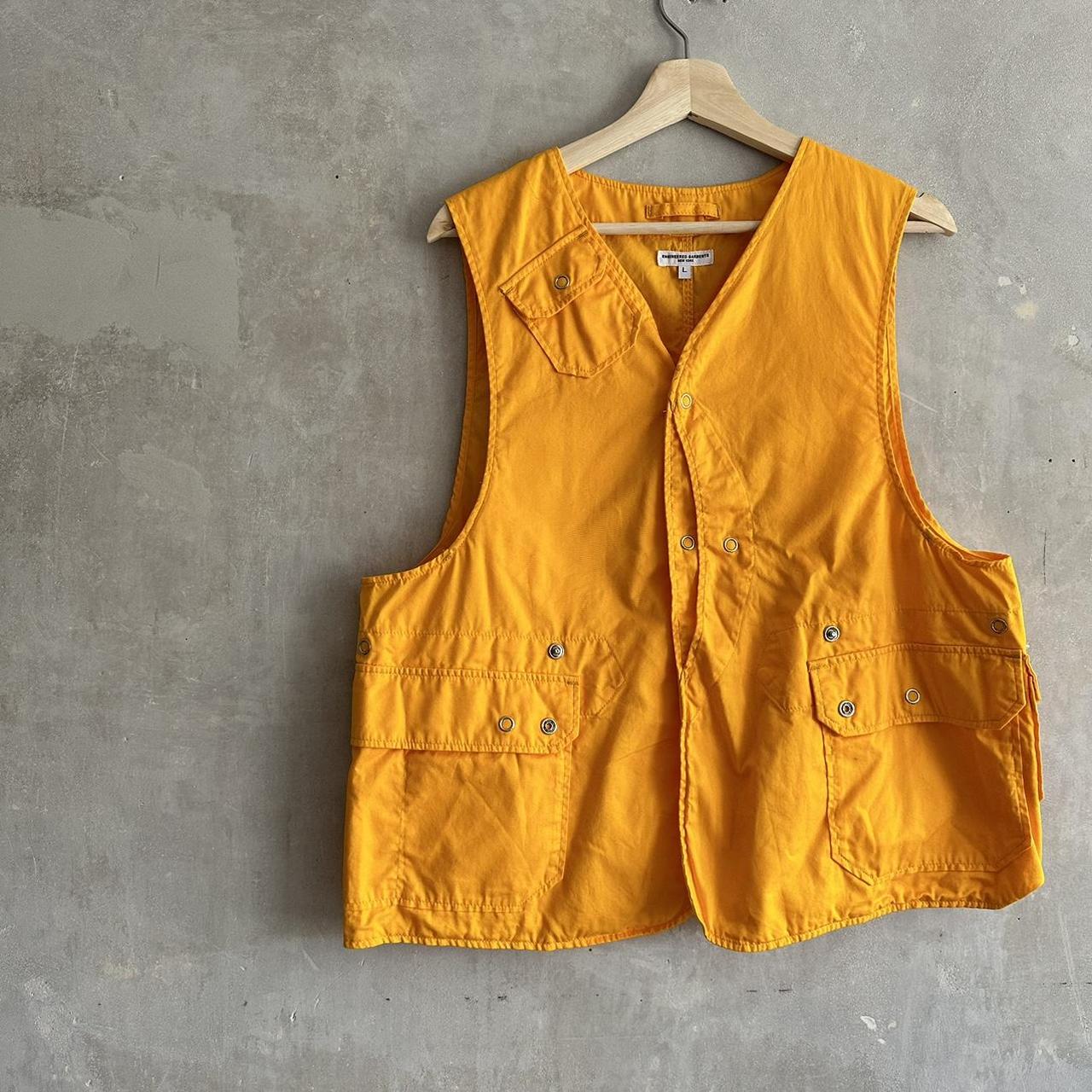 Engineered Garments, Upland Vest. Yellow Cotton.... - Depop