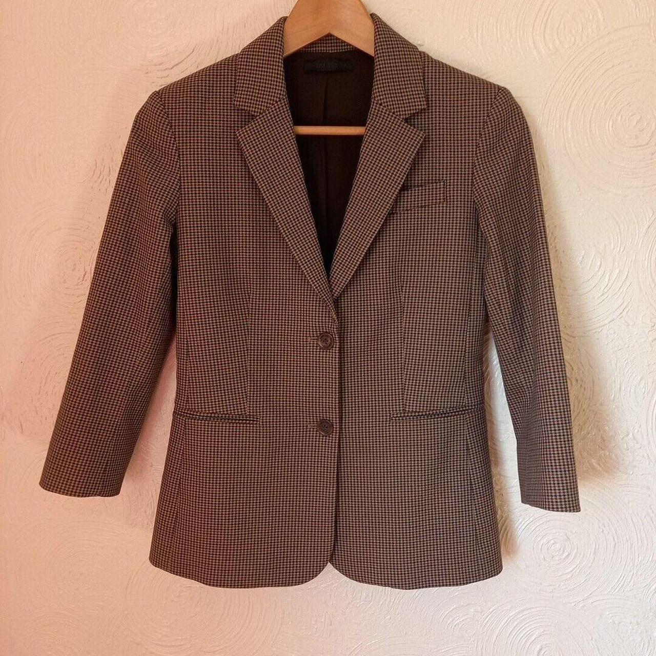 The Row Brown Check Schoolboy Fitted Blazer Jacket Depop