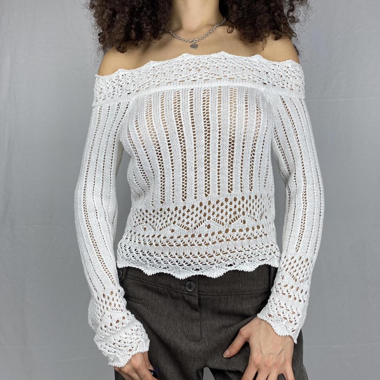 Off the shoulder hot sale fine knit jumper