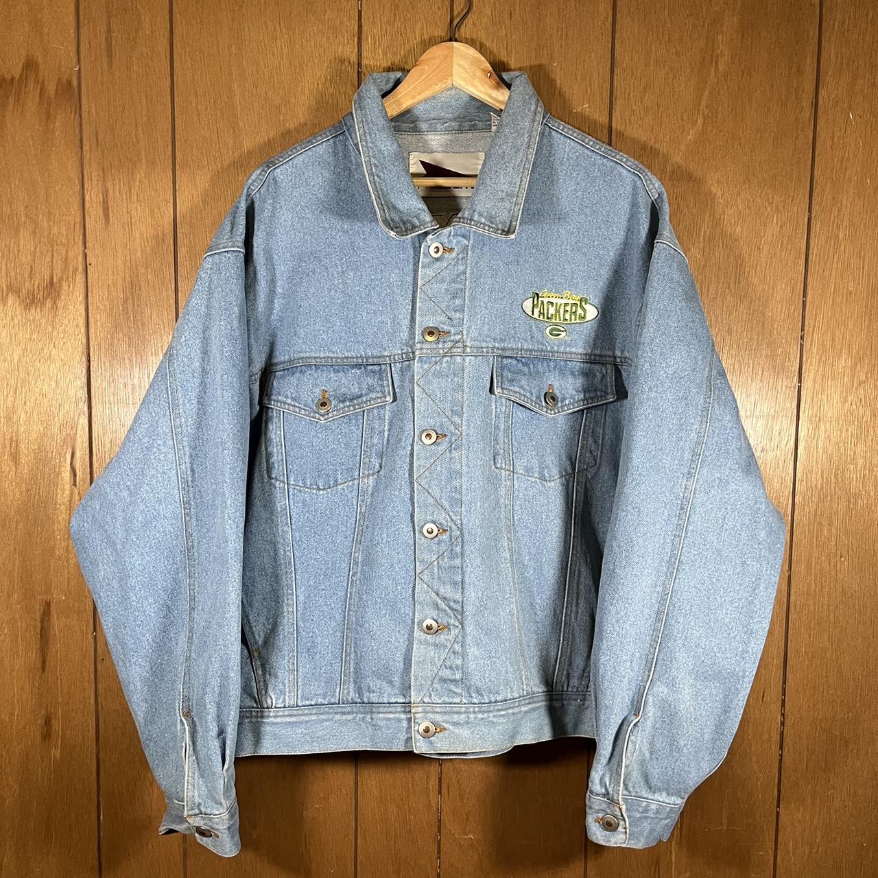 Sz XL Green outlet Bay Packers Denim Jacket